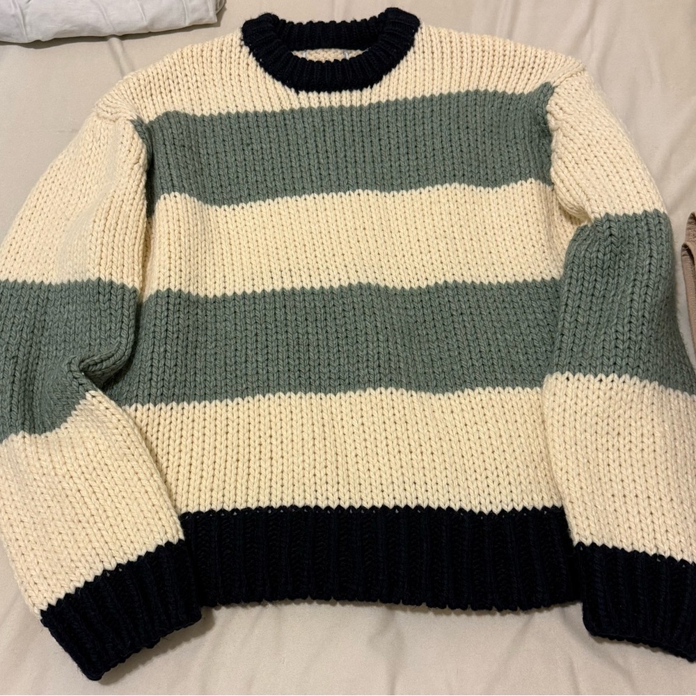 Textured Striped Sweater